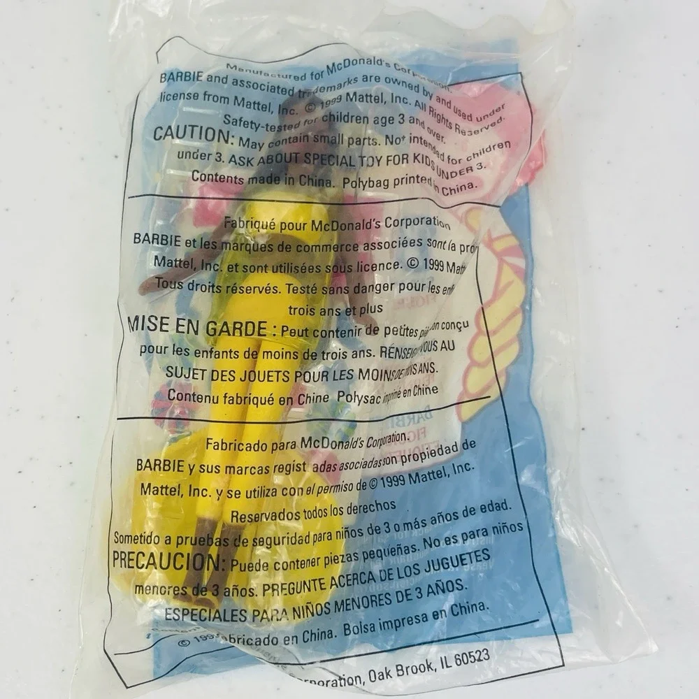 New McDonalds Happy Meal Toy‎ Sit In Style Barbie Doll Figurine  1999 Sealed VTG